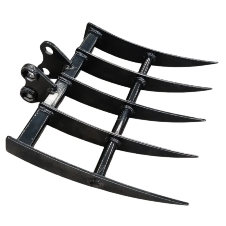 Rake: Mini Excavator Attachment for Grading, Leveling, Loosening , Removing Soil USA