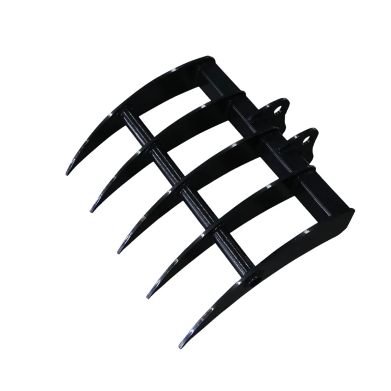 Mini Excavator Attachment Rake 22″ Wide TYPHON Attachments For 2-3.5 ton Diggers For TERROR X2 PRO