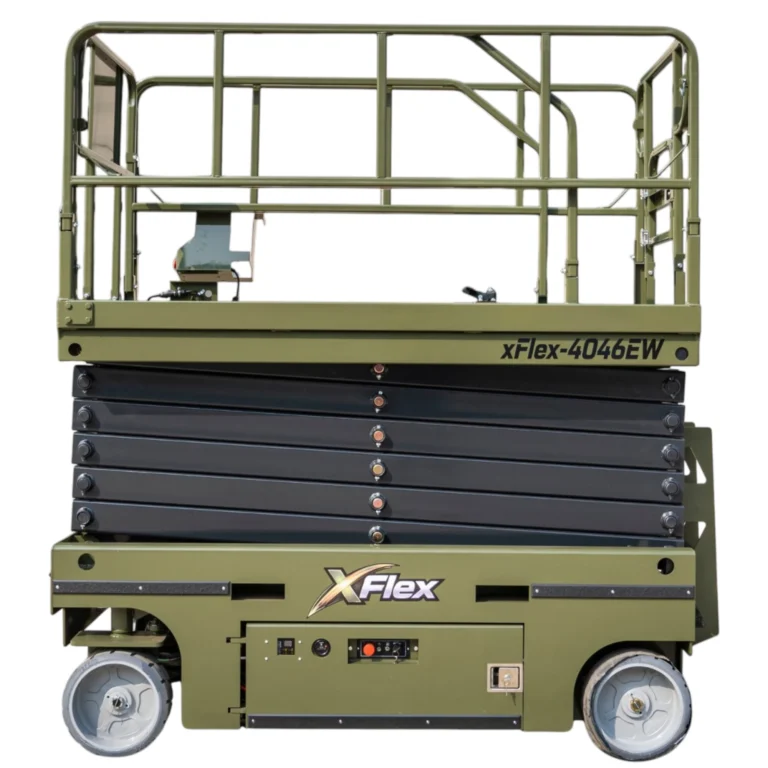 TYPHON xFlex-4046EW Electric Wheel Scissor Lift 2.6 Ton operating weight and 40ft platform height with 705lbs Load Capacity