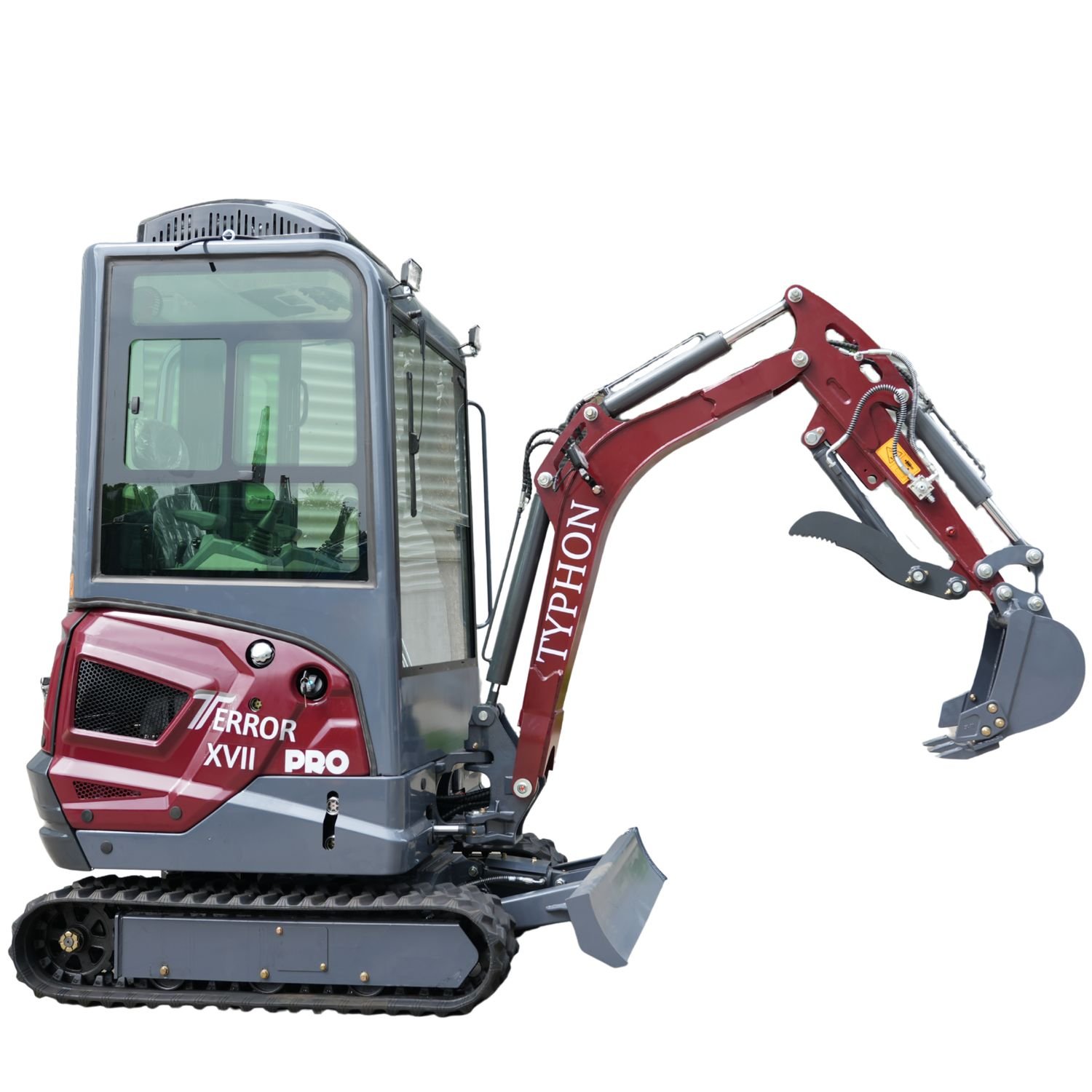 TYPHON TERROR XVII PRO Prestige Edition 4000 lb Enclosed Mini Excavator with Kubota Power &… – main product image