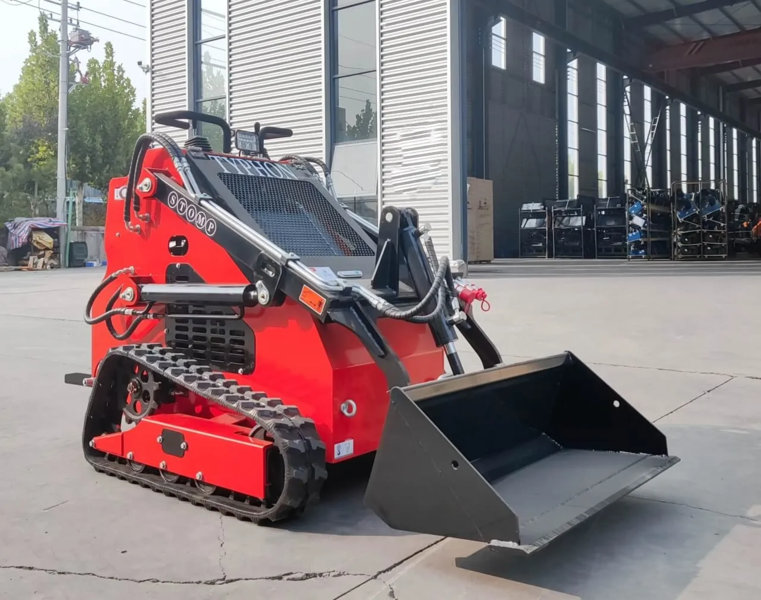 Typhon STOMP Skid Steer Loader navigating tight job sites